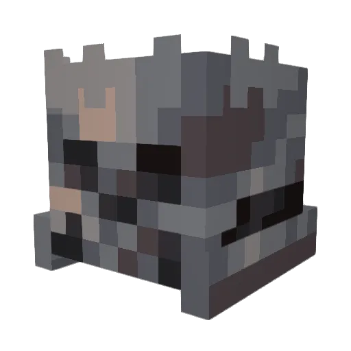 Junc_ Minecraft avatar head, 3D render