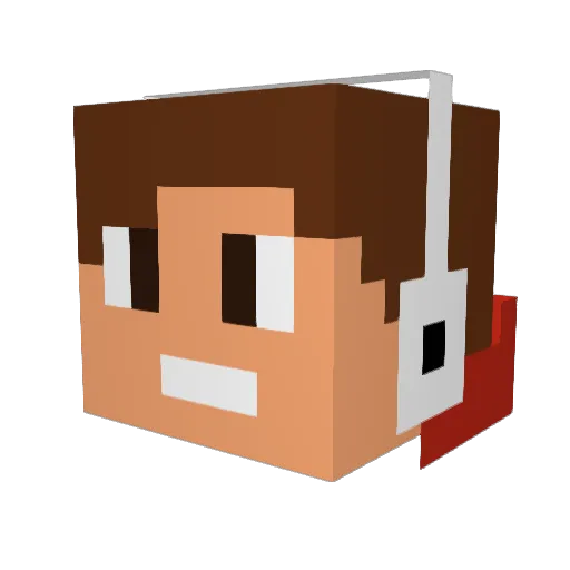 Junche01 Minecraft avatar head, 3D render