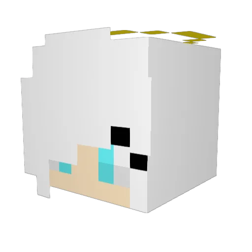 Junddong Minecraft avatar head, 3D render