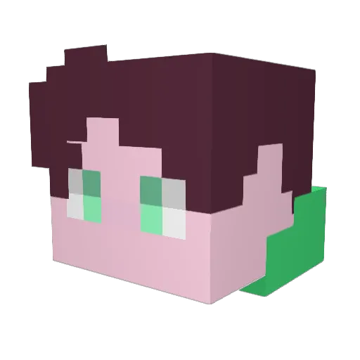 June2357 Minecraft avatar head, 3D render