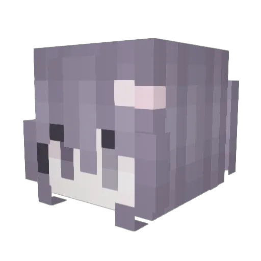 June Minecraft avatar head, 3D render