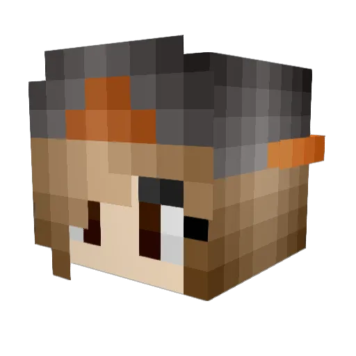 JuneBugXx Minecraft avatar head, 3D render