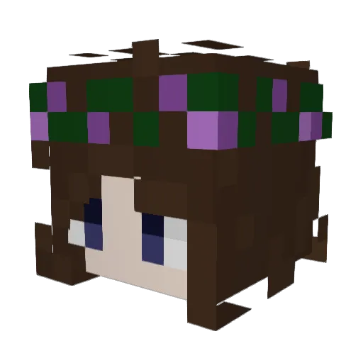 JuneBug_20 Minecraft avatar head, 3D render