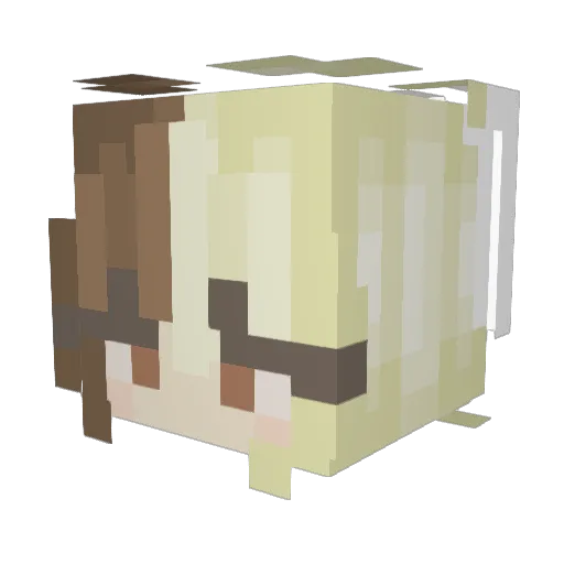 JuneC1BDC Minecraft avatar head, 3D render