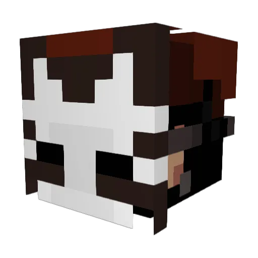 JuneHere Minecraft avatar head, 3D render