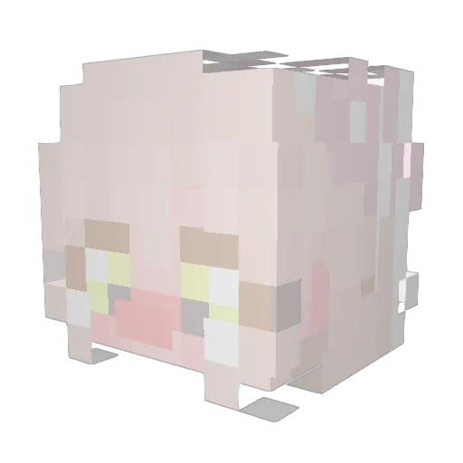 JuneThirteen13 Minecraft avatar head, 3D render