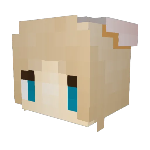 JuneZJJJJJ Minecraft avatar head, 3D render