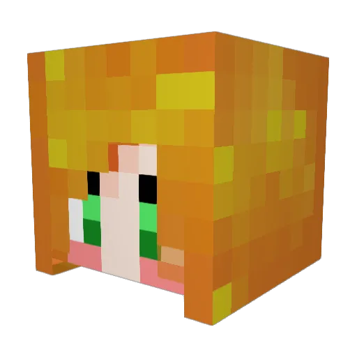 June_Baily Minecraft avatar head, 3D render