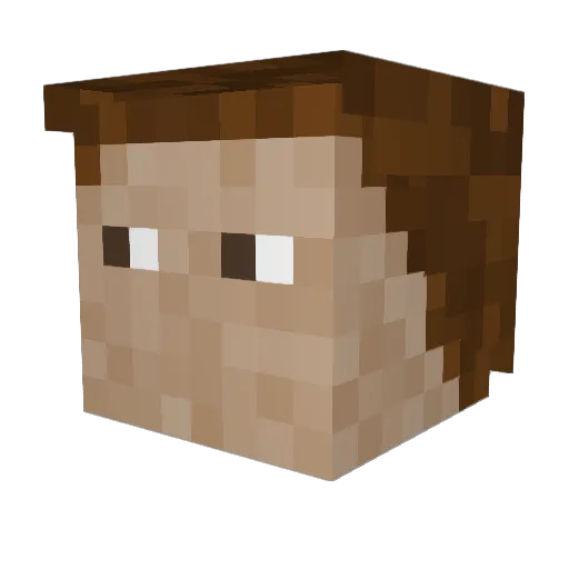 JuneauMe28 Minecraft avatar head, 3D render