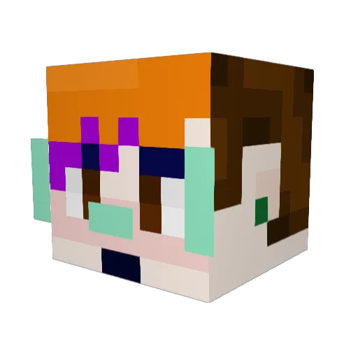JunebugsDragons Minecraft avatar head, 3D render