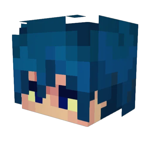 Juneerie Minecraft avatar head, 3D render