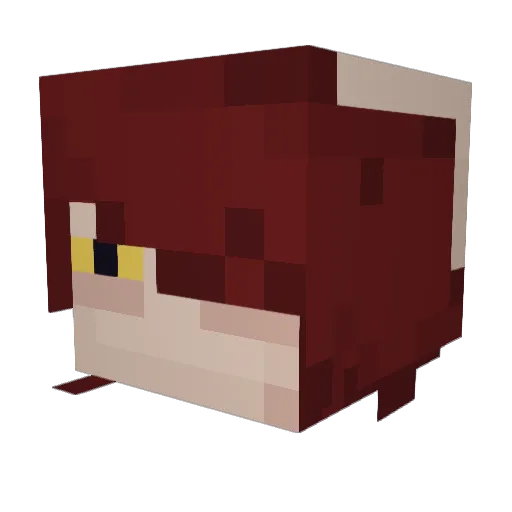 Juneligo Minecraft avatar head, 3D render