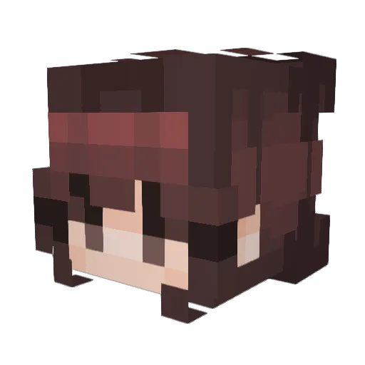 Juneper_ Minecraft avatar head, 3D render