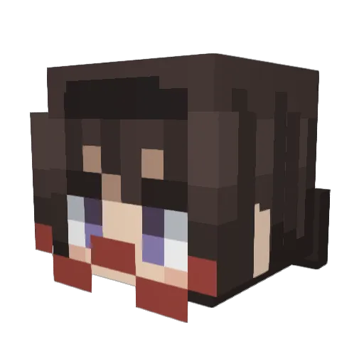 Junepir Minecraft avatar head, 3D render