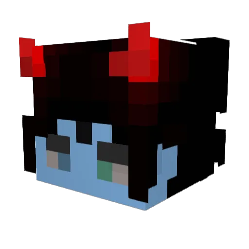 Junequeue Minecraft avatar head, 3D render