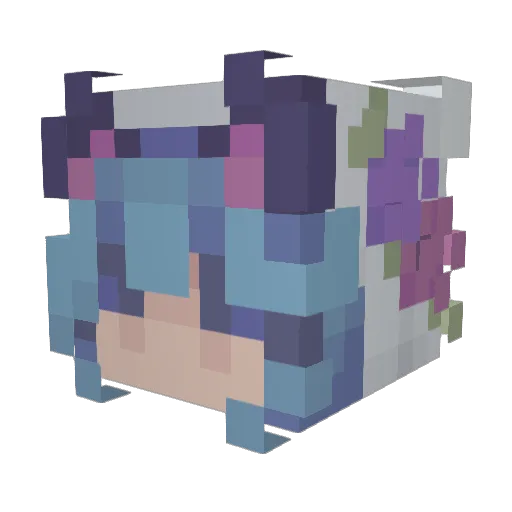Junes01 Minecraft avatar head, 3D render