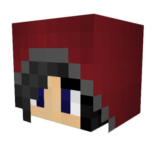 JunexShadow Minecraft avatar head, 3D render