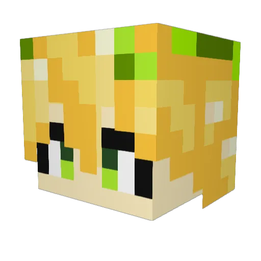 JungEC Minecraft avatar head, 3D render
