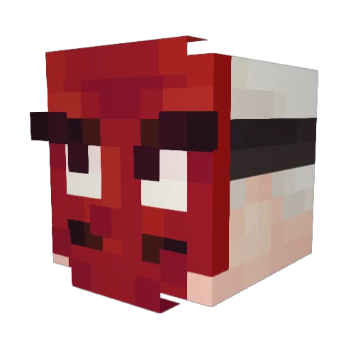 JungMY_ Minecraft avatar head, 3D render