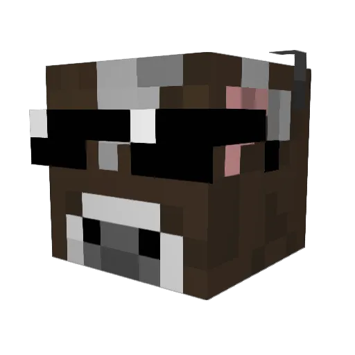 JungTaebeom Minecraft avatar head, 3D render