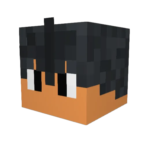 Jungario Minecraft avatar head, 3D render