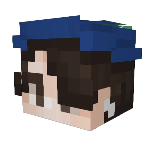 Junghobi Minecraft avatar head, 3D render