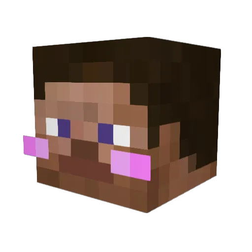 Jungki Minecraft avatar head, 3D render