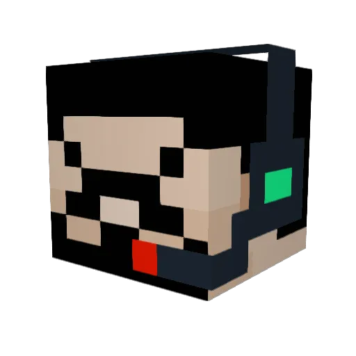 JungleHam Minecraft avatar head, 3D render