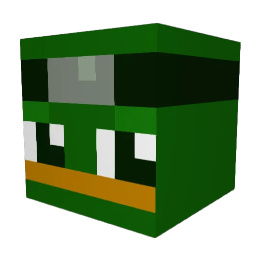 JungleJon Minecraft avatar head, 3D render