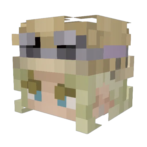 Jungle_Wisp Minecraft avatar head, 3D render