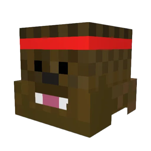 Junglebacca Minecraft avatar head, 3D render