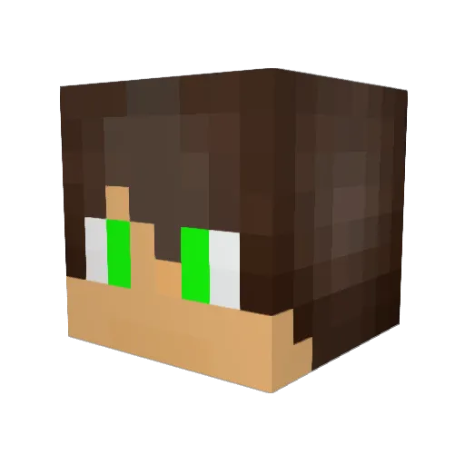 Junglemaxxx Minecraft avatar head, 3D render