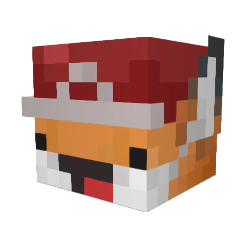 Jungofat Minecraft avatar head, 3D render