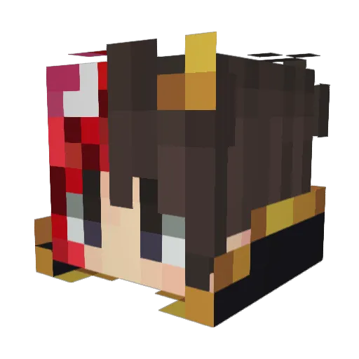 JunhoPlayz Minecraft avatar head, 3D render