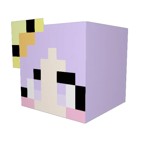 Junie0314 Minecraft avatar head, 3D render