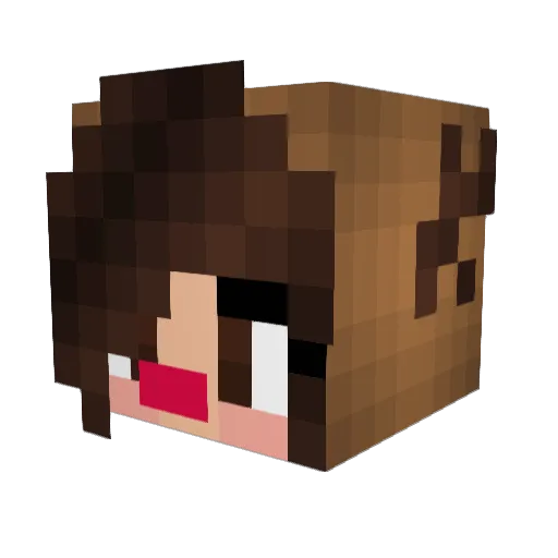 Juniekaye Minecraft avatar head, 3D render