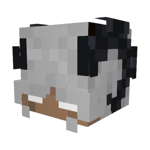 Juniih Minecraft avatar head, 3D render