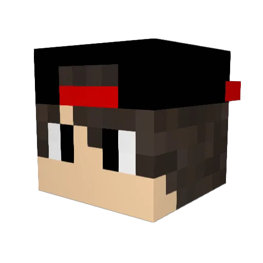 Juniioor Minecraft avatar head, 3D render