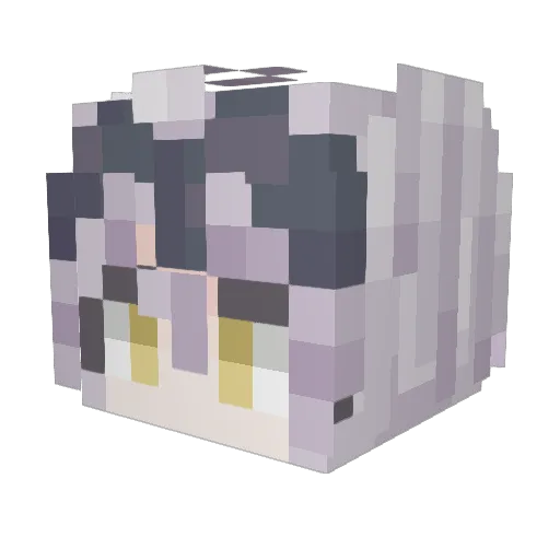 Juniixx Minecraft avatar head, 3D render