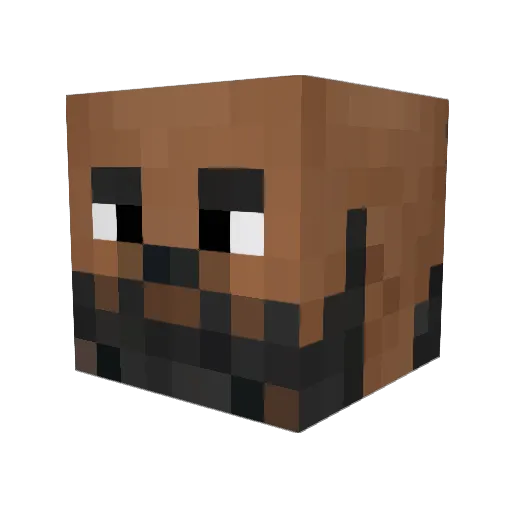 JunioDBL Minecraft avatar head, 3D render