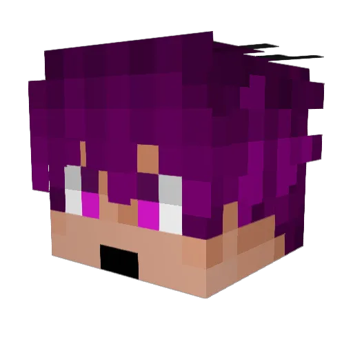 JunioorGaming Minecraft avatar head, 3D render