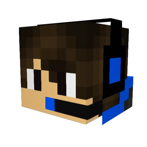 Junior0224 Minecraft avatar head, 3D render