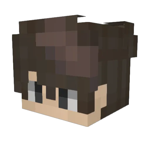 Junior66 Minecraft avatar head, 3D render