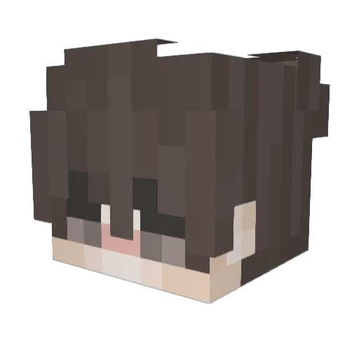 Junior7Lego Minecraft avatar head, 3D render