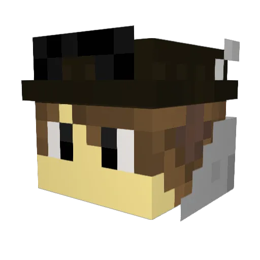 JuniorEOutros Minecraft avatar head, 3D render