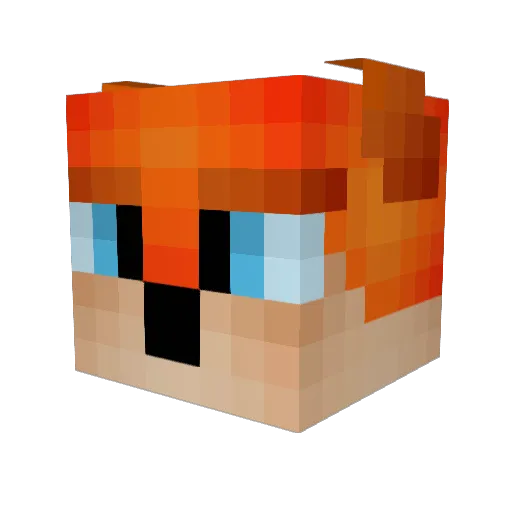 JuniorGM24 Minecraft avatar head, 3D render