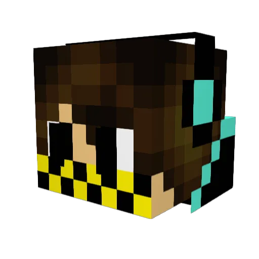 JuniorHunther Minecraft avatar head, 3D render