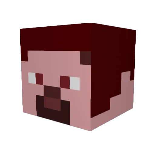 JuniorJD Minecraft avatar head, 3D render