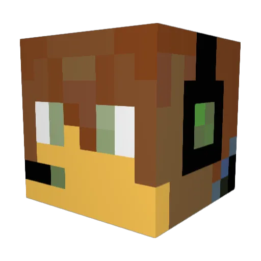 JuniorJacki Minecraft avatar head, 3D render