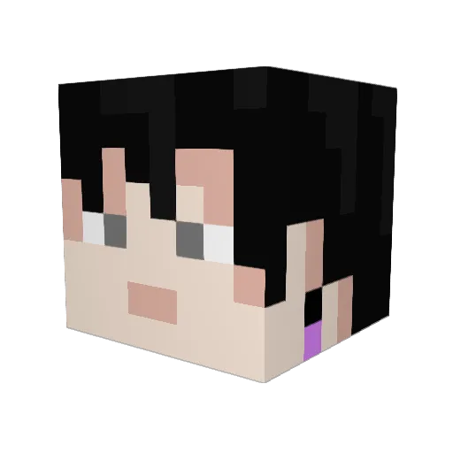 JuniorMEOWs Minecraft avatar head, 3D render